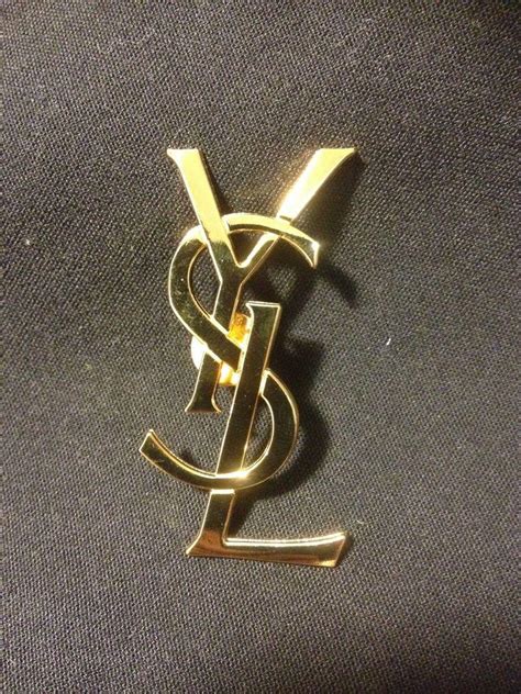 ysl logo pin|yves saint laurent brooch pin.